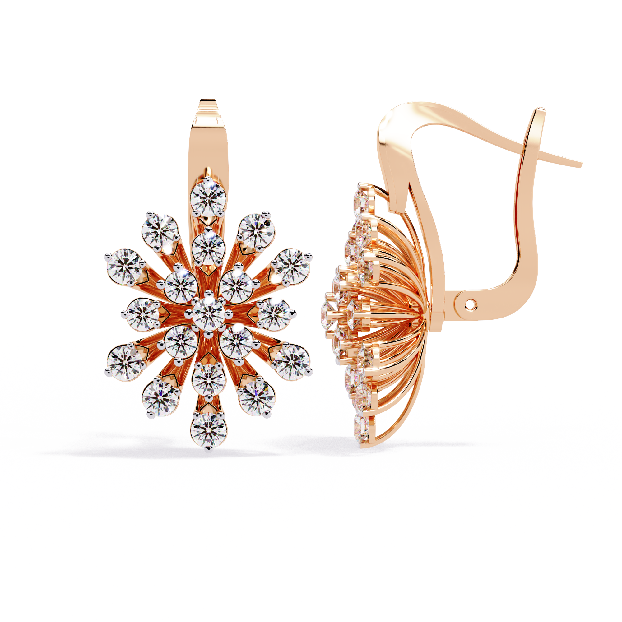 Buy 1.75ct Starburst Natural Diamond Earrings| Solitairekart